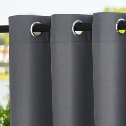 Udendørs gardin til terrasse med ringe