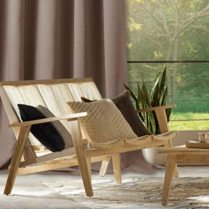 Brunt udendørs gardin med øjer