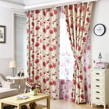 Mønstret mørklægningsgardin med efterårsblade