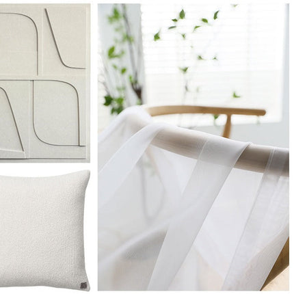 Klassisk hvidt gennemsigtigt gardin til stue