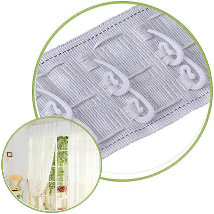 Hvide plastik gardinglidere med krog