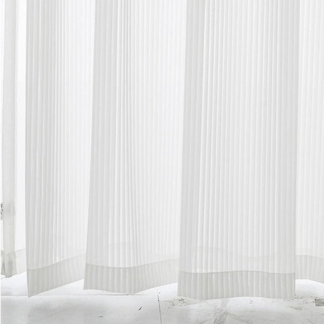 Elegant plisseret transparent gardin