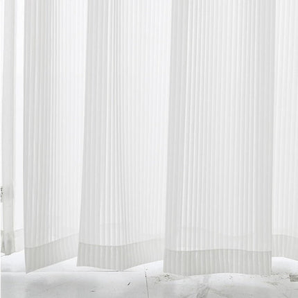 Elegant plisseret transparent gardin