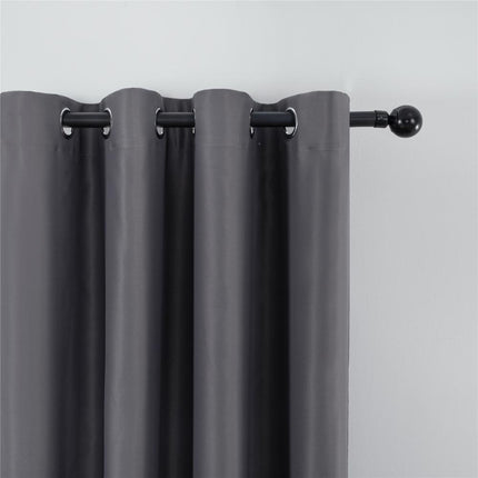 Ensfarvet mørklægningsgardin i antracitgrå