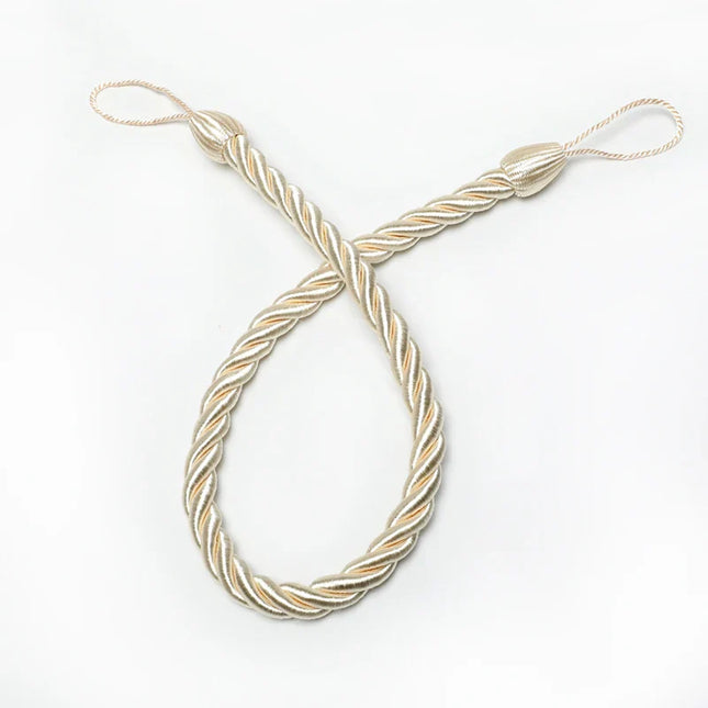 Dekorativt gardinbånd flettet af reb