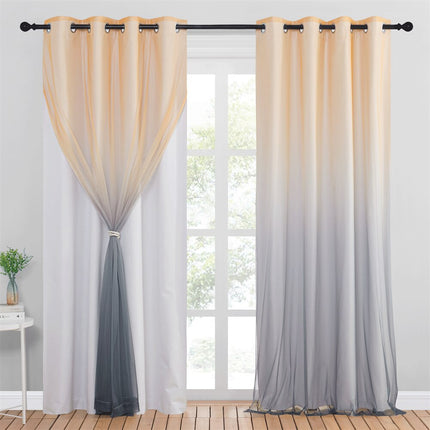 Mørklægningsgardin med lyserød og blå gradient