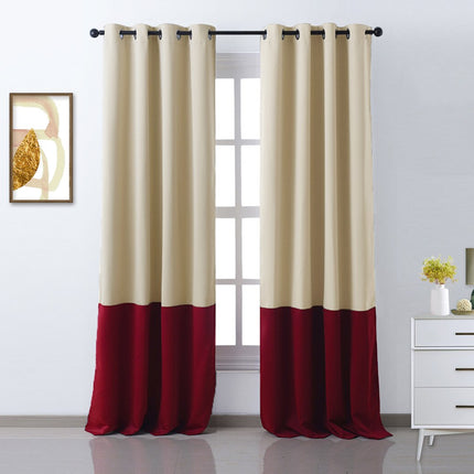 Tofarvet mørklægningsgardin med moderne design