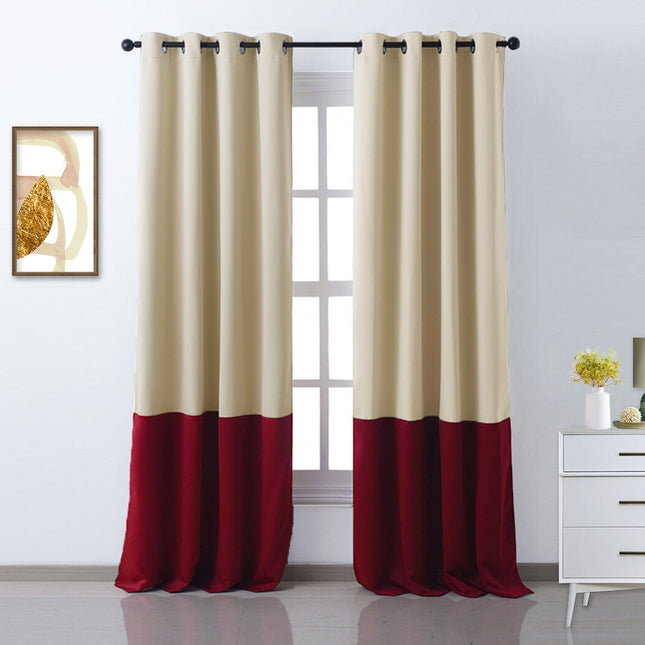 Tofarvet mørklægningsgardin med moderne design