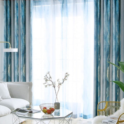 Gardin med moderne sildebensmønster