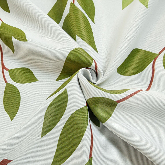 Gardin med motiv af grønne blade