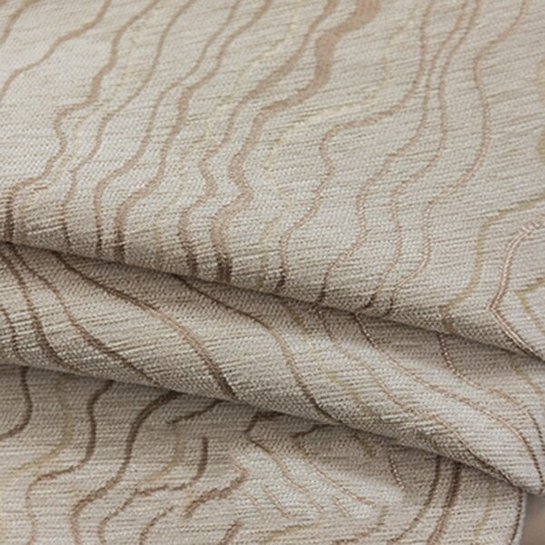 Brunt mørklægningsgardin med bølget mønster