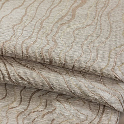 Brunt mørklægningsgardin med bølget mønster