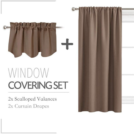 Mørklægningsgardin sæt med kappe til vindue