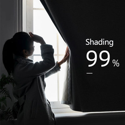 Ferskenfarvet gardin med smart velcrolukning