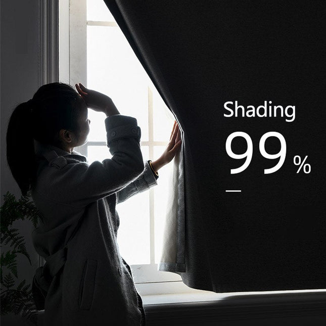 Ferskenfarvet gardin med smart velcrolukning