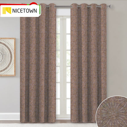 Mønstret mørklægningsgardin i vintage stil