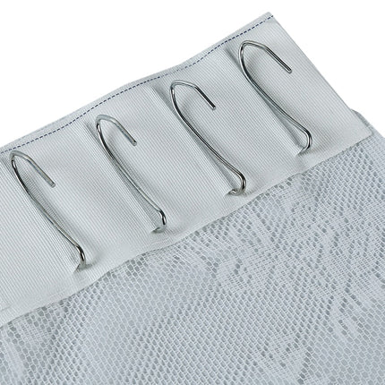 Hvidt blonde-gardin med blomstermotiv