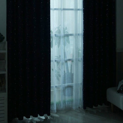 Lyserødt mørklægningsgardin med stjerner