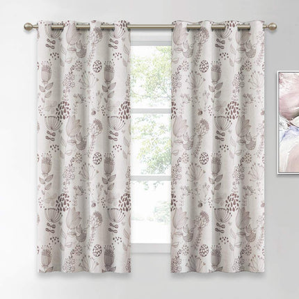 Gardin med stiliseret blomstermotiv