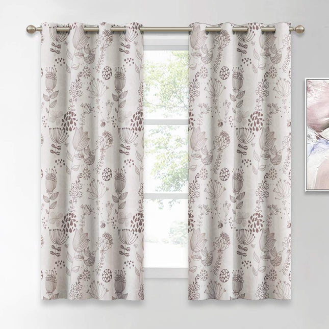 Gardin med stiliseret blomstermotiv