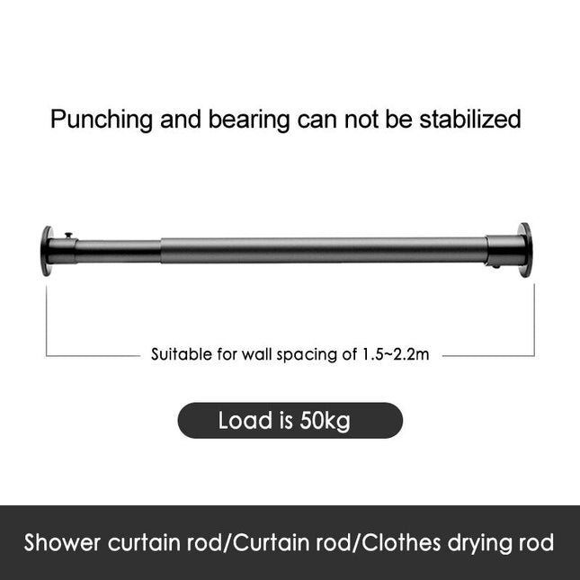 Gardinstang i stål uden boring