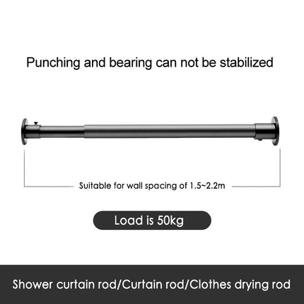 Gardinstang i stål uden boring