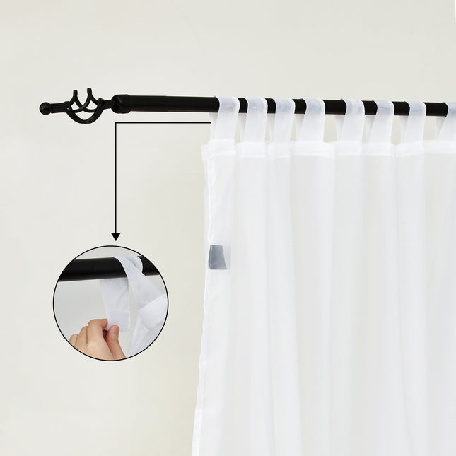 Udendørs gardin med stropper til altan