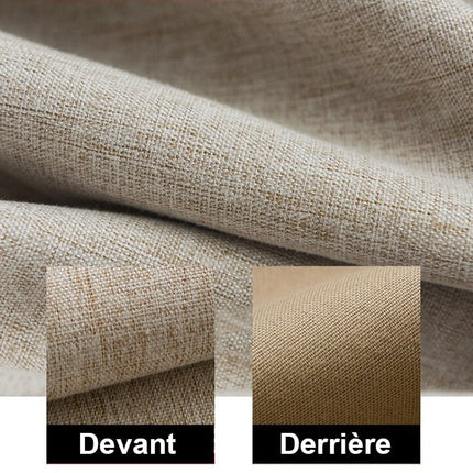 Beige mørklægningsgardin i flot hørlook