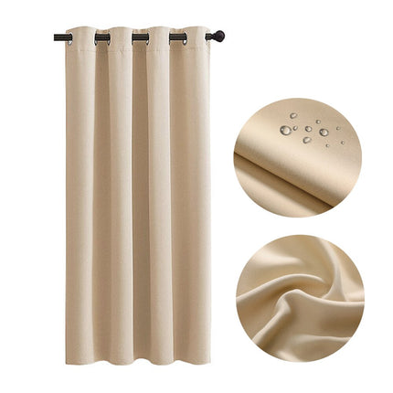 Vandafvisende beige gardin til udendørs brug