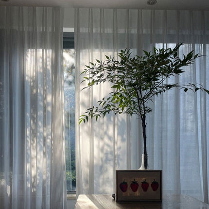 Elegant plisseret transparent gardin