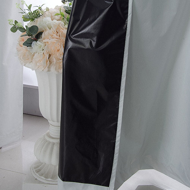 Vandtæt hvidt udendørsgardin med ringe