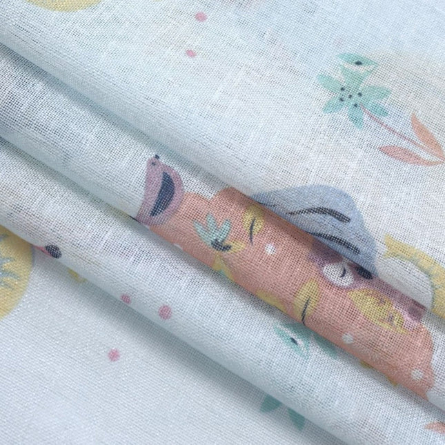 Børnegardin med søde ugler