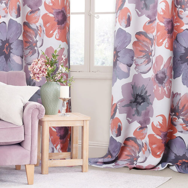 Gardin med blomstermotiv i akvarel