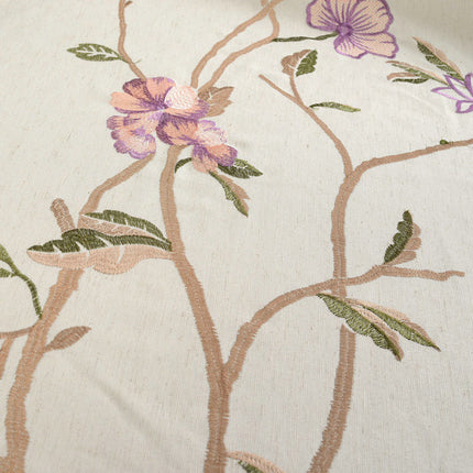 Gardin med broderet blomster design