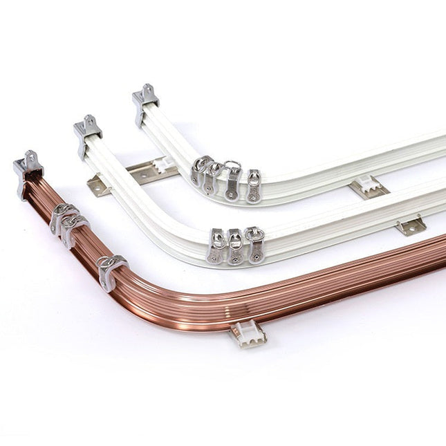 Fleksibel gardinskinne til loft og væg