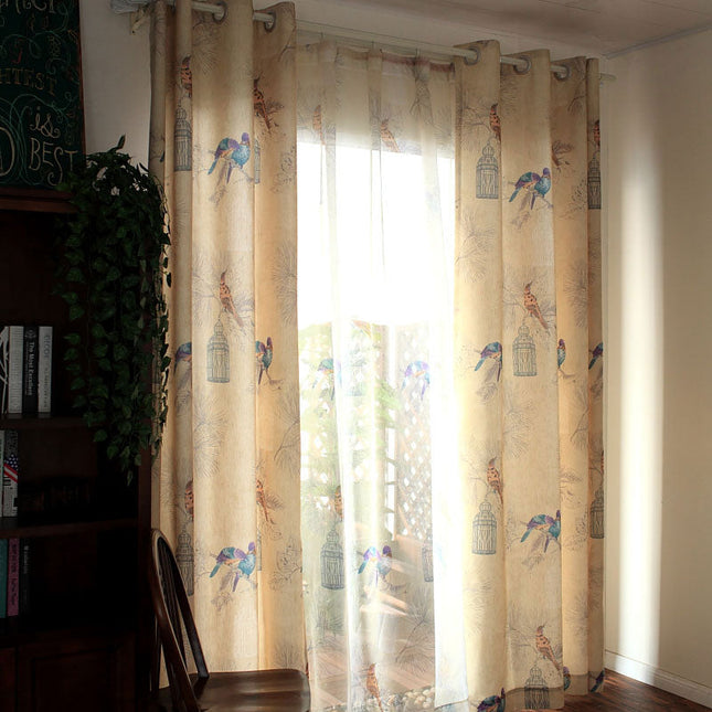 Lilla gardin med fugle og burmotiv