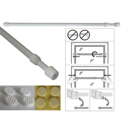 Gardinstang til montering uden skruer