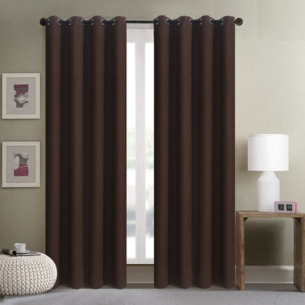 Brunt mørklægningsgardin til soveværelset