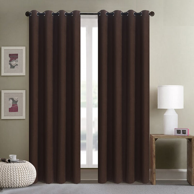 Brunt mørklægningsgardin til soveværelset