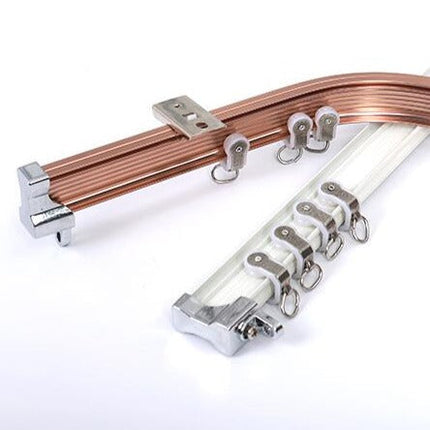 Fleksibel gardinskinne til loft og væg