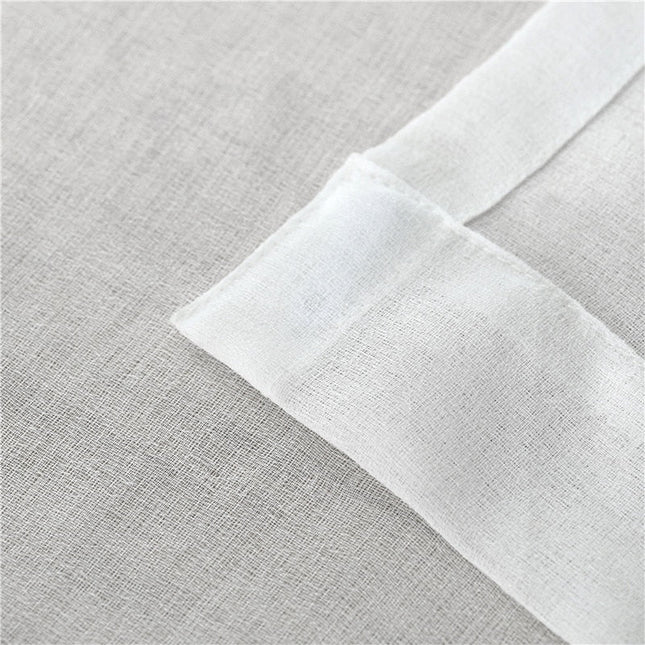 Klassisk hvidt gennemsigtigt voile gardin