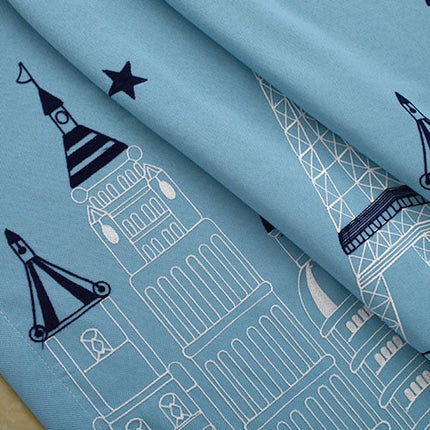 Mørklægningsgardin til børneværelse med bymotiv