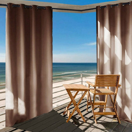 Kastanjebrunt vandtæt udendørs gardin