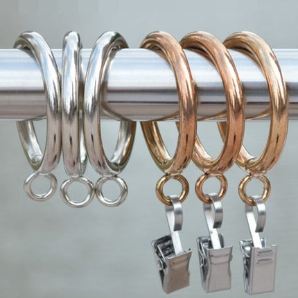 Gardinringe i metal med antik finish