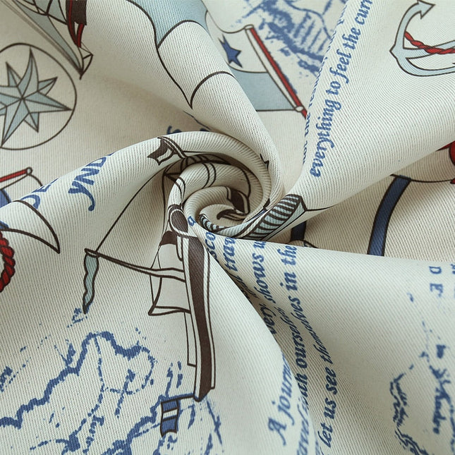 Mørklægningsgardin med maritimt tema til drengeværelse