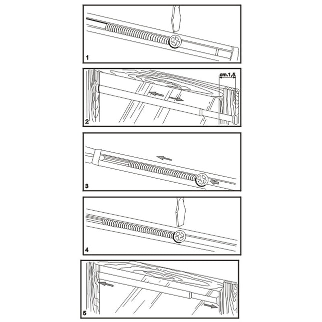 Udtrækkelig gardinstang til vægmontering