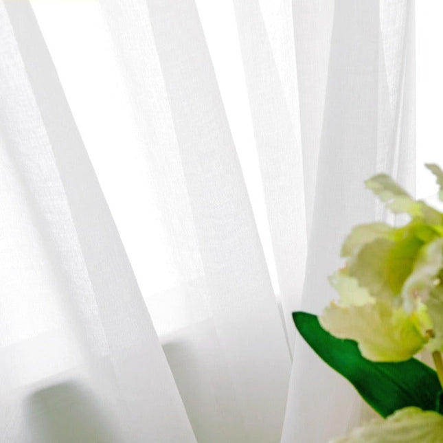 Klassisk hvidt gennemsigtigt voile gardin
