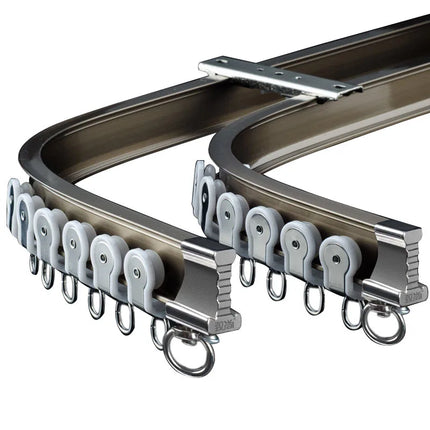 Fleksibel buet gardinskinne til loft