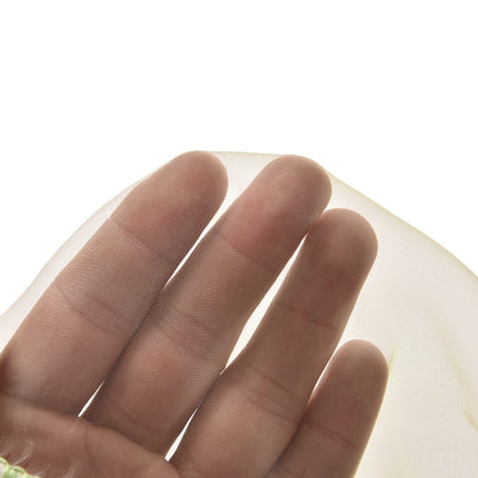 Transparent gardin med grønne bladranker