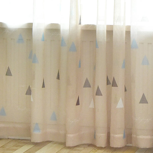 Let gardin med moderne trekantmønster